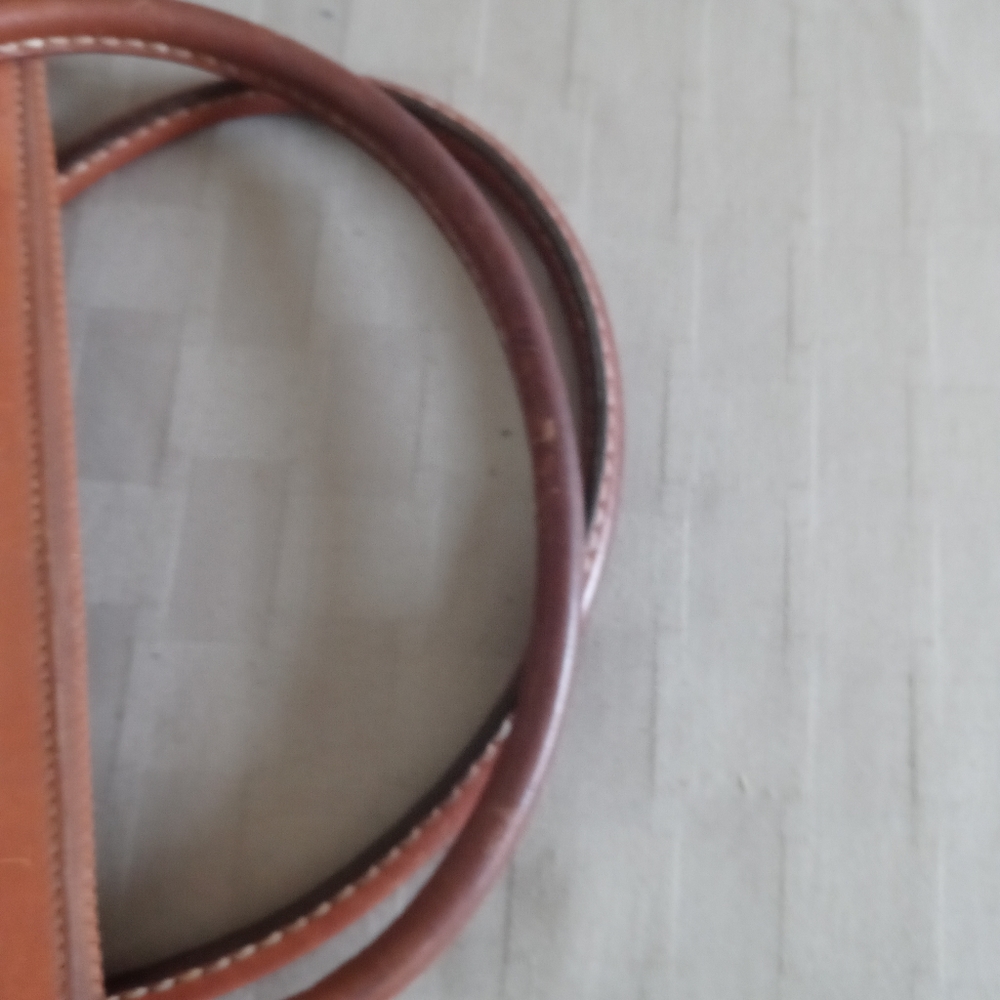 Dooney & Bourke Vintage Leather Navy/Brown Satchel - Picture 8 of 16